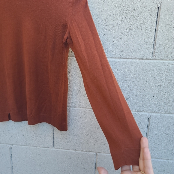 Partow | Greta Merino Wool Sweater in Rust - Picture 11 of 16